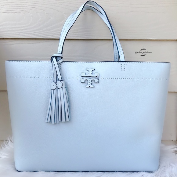 ❗️SOLD❗️Tory Burch McGraw Blue Seltzer Tote - Picture 6 of 7